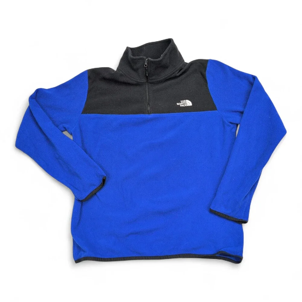 The North Face Men's 1/4 Zip Fleece‎ Pullover Blue/Black M